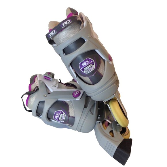 Roller Derby Aerio Q-60 Women's Inline Skates Sz 9 White/Grey/Purple - Picture 4 of 10